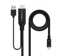 Nano Cable 10.15.4354 - Cavo convertitore da HDMI a USB-C - 1,8 m, Plug & Play, alta risoluzione 4K a 60 Hz, compatibile con HDMI 2.0 e DP ALT Mode, colore: Nero