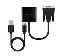 Nano Cable Convertitore DVI 24 + 1/M a VGA DBH15/H, colore nero, 10 cms
