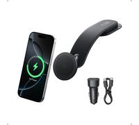 Nano Caricabatterie Wireless Magnetico da Auto Regolabile a 360° con Supporto