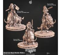 Nano Cavalleria Miniatura Set Cinghiale Reiter Figura per Ttrpg's Come D 5e