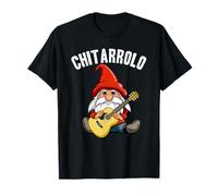 Nano Chitarrolo amanti della chitarra divertente elfo natale Maglietta