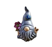 Nano da giardino per esterni, dipinta a mano e appositamente rivestita, mini legno (grigio, taglia unica)