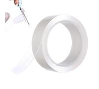 Nano Double Sided Tape - Strong Adhesive Mounting Strip, Effortless Shape Transparent Traceless Fixing Solution, Multi Purpose Household Tool | Reusable Grip Pad for Photo Frames Walls Tiles Glass