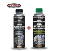 NANO ENGINE SUPER PROTECTION + OIL SYSTEM CLEANER Kit Protezione Pulizia Motore