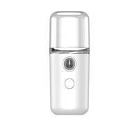 Nano Face Mist Sprayer Mini Handy Cool Mist Sprayer con USB Nebulizzatore Facciale per Idratazione Viso, Estensioni delle ciglia, Trucco (Bianco)