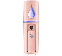 Nano Facial Mister - Spruzzatore portatile con specchio, mini nebulizzatore per la cura della pelle e il corpo del viso idratato e estensioni delle ciglia, ricaricabile tramite USB (rosa)