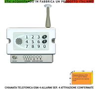 Nano GSM 4 Canali Furto Incendio 4 Messaggi Chiamata Allarme 4 Teleattivazioni