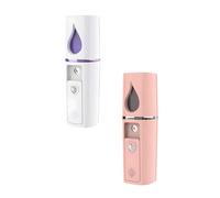 Nano Mister portatile per viso, ricaricabile tramite USB, mini vaporizzatore facciale e umidificatore personale idratante, 10,2 x 3 cm, per extension ciglia, impostazione trucco, idratazione della