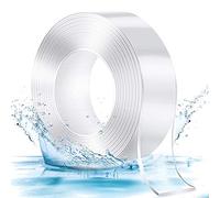Nano Nastro Biadesivo Extra Forte, Nastro Adesivo Nano Double Sided Adhesive Magic Tape, Riutilizzabile Nanozo Nanogel Nastro Adesivo Trasparente Antiscivolo Resistente Mounting Gel Tape (50mm*5M)