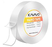 Nano Nastro Biadesivo Riutilizzabile,300cm*40mm*2mm Multifunzionale Nastro di Colla Trasparente Rimovibile Senza Traccia, Lavabile Forte Adesivo Antiscivolo di Gel da Ufficio, Tappeto, Cucina.