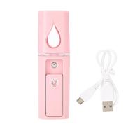 Nano nebulizzatore facciale, mini vaporizzatore facciale, nebulizzatore per il viso, pratico umidificatore a spruzzo per l'idratazione del viso, con specchio, serbatoio d'acqua visivo da 20 ml (rosa)