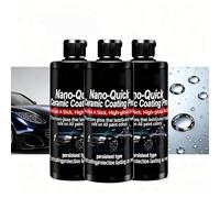 Nano Quick Coat Restore, Quick Effect Coating Agent for Car Featuring Advanced Ceramic Technology for Dust-Proof Glass Effect and Lasting Luster (Black,3 sets)