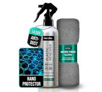 NANO Rivestimento Rinnova Plastiche Per Pulizia Interni Auto / Per Il Rinnovo Di Plastiche E Pulizia Di Vinile / Pulisci - Rinnova - Ripara (200 ml) + Panno in microfibra