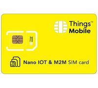 NANO SIM Card IoT & M2M Things Mobile con copertura globale e rete multi-operatore GSM/2G/3G/4G LTE, senza costi fissi, senza scadenza e tariffe competitive, con 10 € di credito incluso
