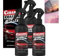 Nano Synthetic Ceramic Spray Coating for Cars, sigillante idrofobico, lucidatura lucida e protezione della vernice di lunga durata, cera di lavaggio senz'acqua, Quick Detailer Spray Agen (3 pezzi)
