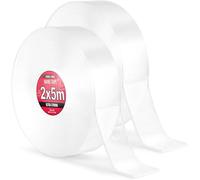 Nano Tape 2 x 5 m - Nastro biadesivo 10 m - Extra forte per casa, parete, ufficio, Bubbles Art - Nastro nano trasparente - Nastro biadesivo trasparente
