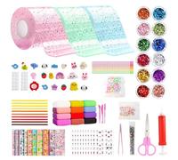 Nano Tape Bubbles Set di 93 nano-band double face, 3 rotoli di nano-band double face, bolla nastro fai da te con paillettes, per bolle di sapone