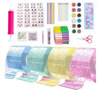 Nano Tape Bubbles Set per bambini - 70 pezzi Nano Tape Bubble Kit doppio nastro adesivo Blow Bubble Tape Set fai da te Super DIY creativi elastici Nano (riutilizzabili)