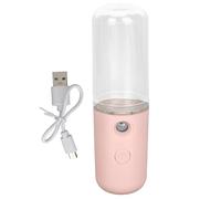 Nano Vaporizzatore Facciale, Pratico Mini Mister USB Nebulizzatore Ricaricabile con Batteria per 150mAh Serbatoio d'Acqua Visiva per 50ml Idratante Viso Trucco Quotidiano Cura (Rosa chiaro)