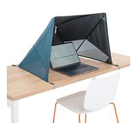 NANO-WORKSPACE Parasole per Laptop da Esterno | Schermo Visibile alla Luce del Sole - Riduce i Riflessi | Compatibile 13"-17", Pieghevole e Portatile (L)