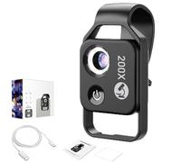 nano zoom 200x for iphone, 2025 New Nano Zoom 200x for iPhone, Magnification Zoom with cpl Lens,More Stable and Clearer (Black)