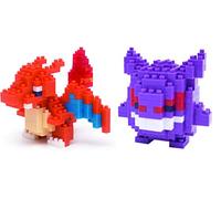 Nanoblock - 2 Set Bundle - Charizard (Lizardon in Giappone) e Gengar - Personaggi Pokemon regolabili (Giappone Import)