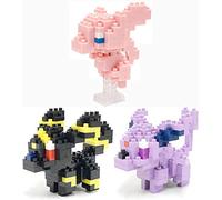 Nanoblock - 3 set Bundle - Espeon (Eifie), Umbreon (Blacky) e Mew - Personaggi Pokemon regolabili (Giappone Import)