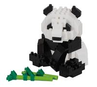 nanoblock Bandai Giant Panda Mini Figure Brick Building Set Animal Panda with Ba