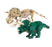 Nanoblock Dinosaur Deluxe Edition Triceratops T-Rex Skeleton Models Set A004 A