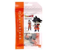 Bandai - Nanoblock - Son Goku - Dragon Ball Z - Mini statuina in mattoncini - Gioco di costruzione - Kit per il montaggio di personaggi manga pixel - NBDB001