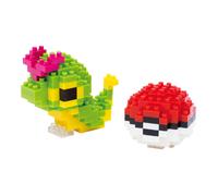 Nanoblock Pokemon Caterpie E Poke Ball Giocattolo Da Costruzione (170 Pezzi)
