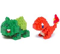 Nanoblock - Set 2 Bundle - Hitokage e Bulbasaur (Fushigidane) - Personaggi Pokemon regolabili (Japan Import)