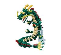 nanoblock Set di mattoncini da costruzione Deluxe Dragon 700 pezzi, livello di abilità 4, NBM-026