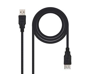 NanoCable 10.01.0202-BK - Cavo prolunga USB 2.0, maschio, nero, 1mt
