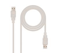 Nanocable 10.01.0302 cavo USB 1 m USB 2.0 USB A Beige