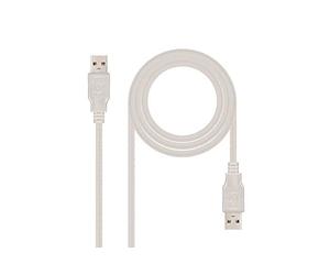 Nanocable - 10.01.0304 - Cavo USB 2.0, tipo A/M-A/M, maschio-beige maschio, 3.0 mts