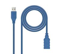 Nanocable - 10.01.0901-BL - Cavo USB 3.0 prolunga, tipo A/M-A/F, maschio-femmina, blu, 1.0 mts
