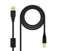 Cavo per stampante Nanocable USB 2.0 di alta qualità tipo A/B maschio/maschio 5 m nero