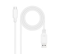 NANOCABLE 10.01.2100-W - Cavo USB 2.0 3A, tipo USB-C/M-A/M, colore: bianco, 0,5 m