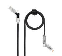 Nanocable 10.01.2601 cavo USB USB 2.0 1 m USB A/USB C USB C/Lightning 27 W Nero Grigio