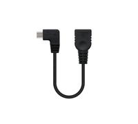 Nanocable Cavo MicroUSB OTG B/M-A/H angolato 15 cm USB 2.0 Nero