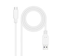 Nanocable 10.01.4002-W cavo USB 2 m USB 3.2 Gen 2 (3.1 Gen 2) USB C USB A Bianco