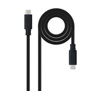 NANOCABLE 10.01.4101-L150 - Cavo USB 3.1 Gen2 10Gbps 5A, 4K/60Hz, USB-C/M-USB-C/M, Colore Negro, 1,5 m