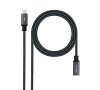 NANOCABLE 10.01.4500-COMB - Cavo USB 3.2 GEN2X2 100 W 4K/60 Hz, USB-C/M-USB-C/H, nero/grigio, 0,5 m
