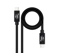 Nanocable Cavo USB-C 10.01.5002 USB4 Gen 3x2 40Gbps 5A/240W compatibile TB3/TB4 8K60 1,8 m Nero