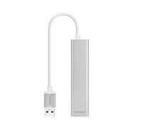 NANOCABLE 10.03.0403 - Adattatore di rete Ethernet USB 3.0 + HUB 3xUSB 3.0 (Gigabit 10/100/1000 Mbps, Nintendo Switch, PC, laptop, Windows 10,8,7, XP, Vista, Mac OS e Linux), 15 cm