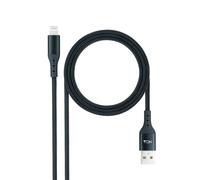 NANOCABLE 10.10.0401-COBK - USB 2.0 Cables, Compatible for Apple Devices, Meshed
