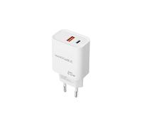 NANOCABLE 10.10.2007 - Caricatore USB-C PD e USB-A QC 20 W, doppia porta per ricarica rapida, compatto e compatibile, colore bianco