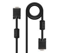 Cavo Nanocable SVGA con Ferrite HPDB15 Maschio/Maschio 6m Nero