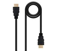 NANOCABLE 10.15.0301 - Cavo Hdmi V 1,3 B Alta Velocità, 1080P, Tipo A Maschio-Maschio, A/M-A/M, Nero, 1.0 mts